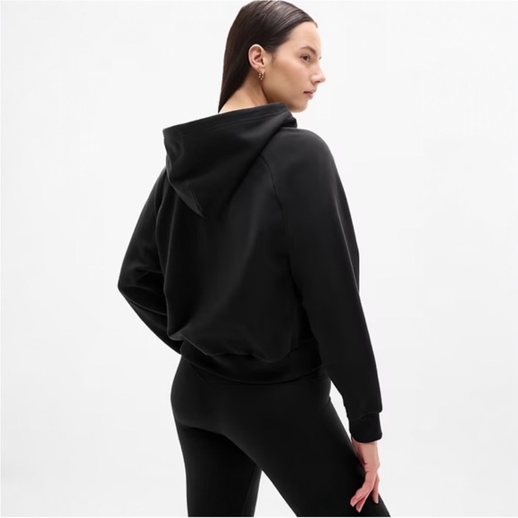 Athleta Forever Fleece 1/2 Zip Hoodie SMALL NWT BLACK - Picture 5 of 7